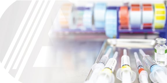 Picture of syringe labeling station